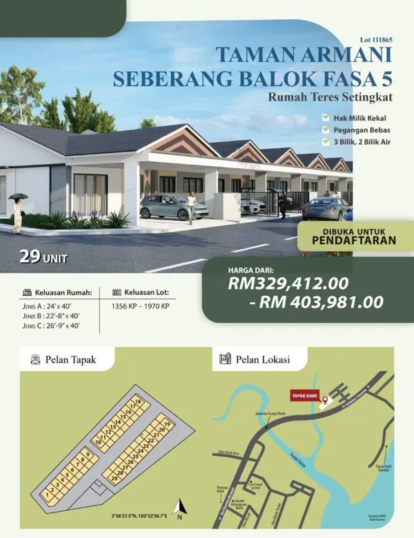 Taman Armani Seberang Balok Fasa 5, Kuantan – gambar 1